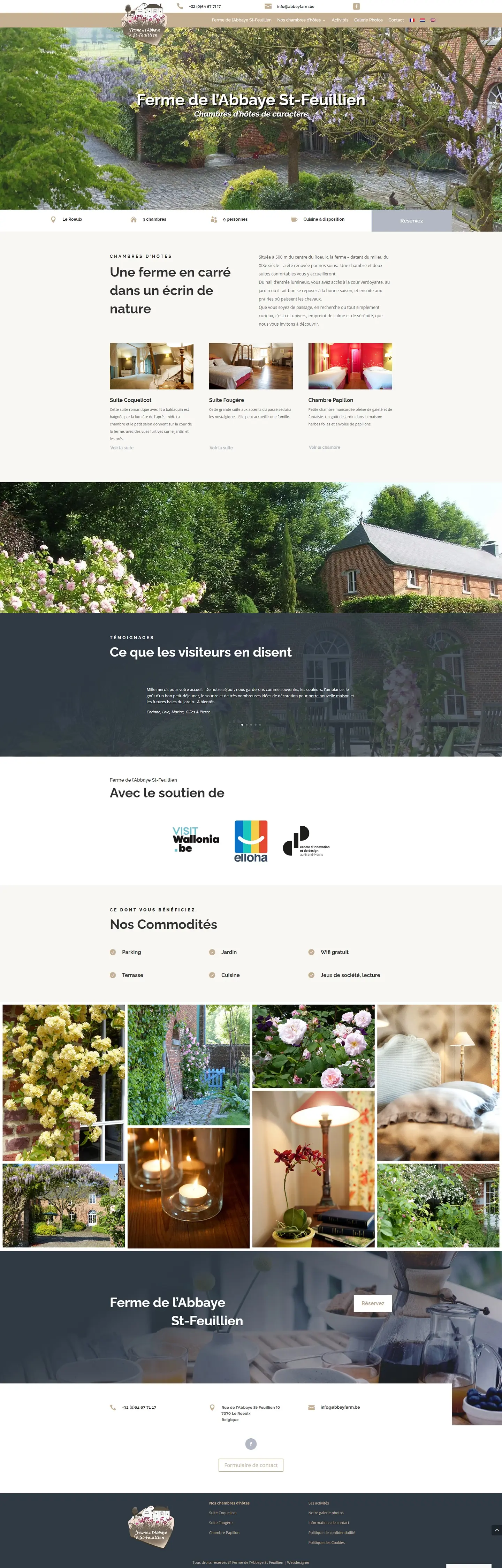Capture d'écran du site Abbeyfarm