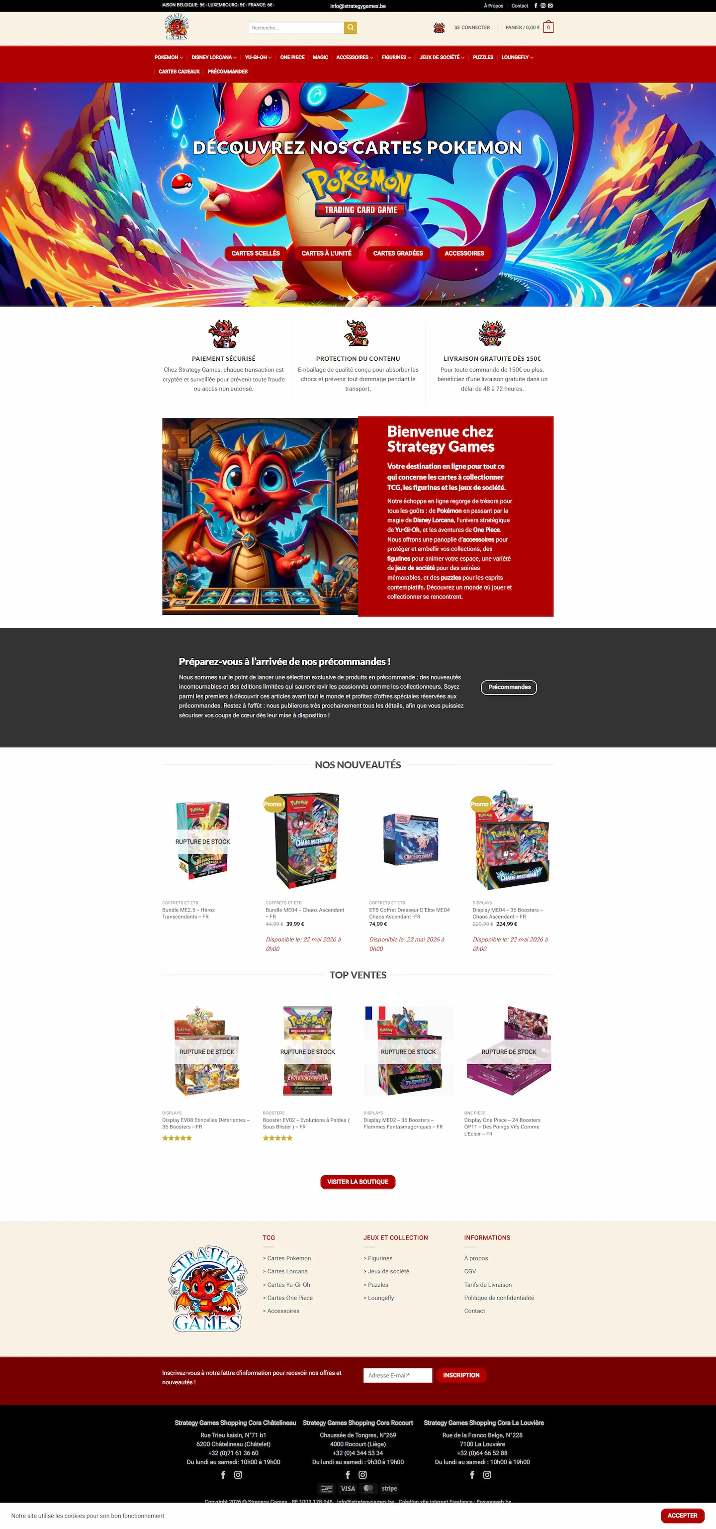 Capture d'écran du site Strategy Games
